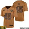 Troy Fumagalli No 82 Youth Brown Minnesota Vikings 2023 Salute To Service Limited Jersey – Replica