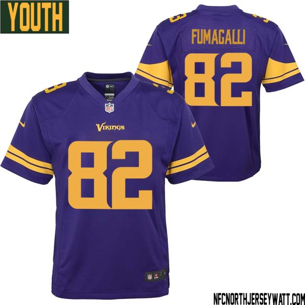 Troy Fumagalli No 82 Youth Purple Minnesota Vikings Color Rush Vapor Untouchable Limited Jersey – Replica