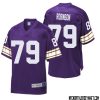 Warren Moon No 1 Men Nfl Pro Line Purple Minnesota Vikings Retired Player Replica Jersey