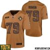 Warren Moon No 1 Youth Brown Minnesota Vikings 2023 Salute To Service Limited Jersey – Replica