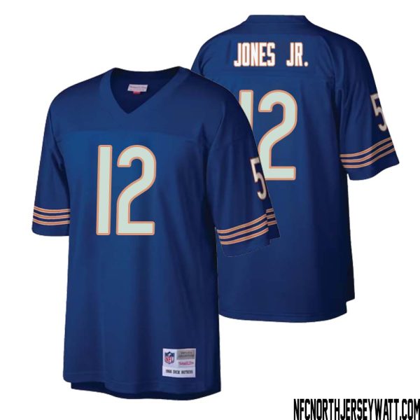 Velus Jones Jr. No 12 Men Mitchell & Ness Navy Chicago Bears Retired Player Legacy Replica Jersey