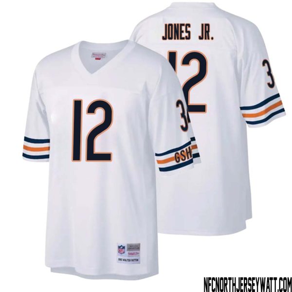 Velus Jones Jr. No 12 Men Mitchell & Ness White Chicago Bears Legacy Replica Jersey