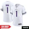Will Reichard No 46 Men’S Minnesota Vikings White Alternate Custom Game 2024 Jersey