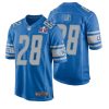 Yale Lary No 28 Mens Custom Gray Detroit Lions Alternate Super Bowl LVIII Game Jersey