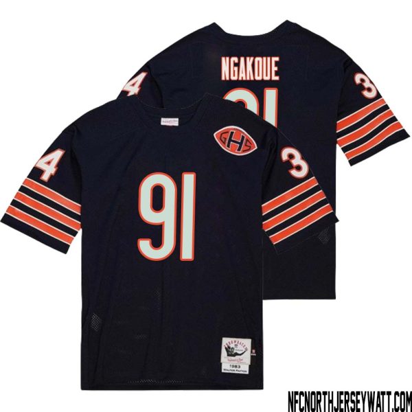 Yannick Ngakoue No 91 Men Mitchell & Ness Navy Chicago Bears 2004 Authentic Throwback Retired Player Jersey – Replica