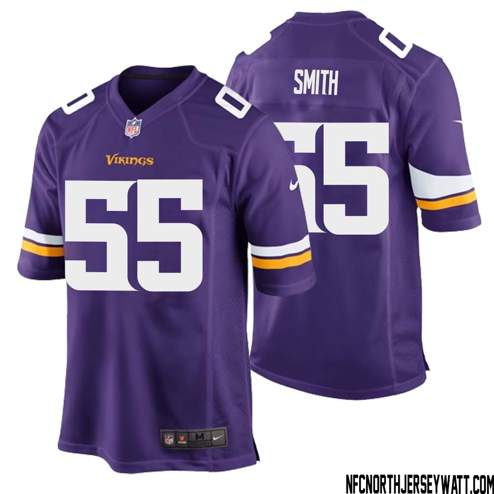 Za’Darius Smith No 55 Minnesota Vikings Super Bowl LVIII Alternate Game Jersey Purple for Men – Replica