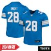 Zonovan Knight No 28 Youth’S Detroit Lions Away Game 2024 Jersey – White